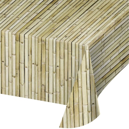 Bamboo Plastic Tablecloth, 108x54, 6PK